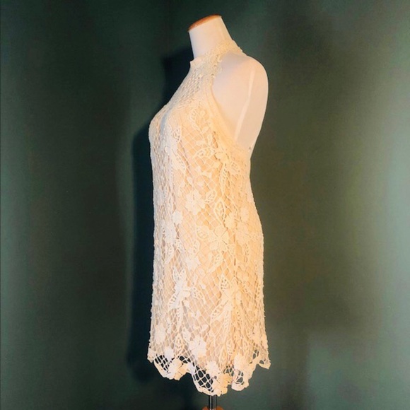 Free People Women's Snowdrop Lace Trapeze Dress Softshell - Picture 7 of 10